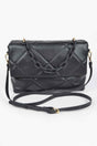 Quilted Faux Leather Color Chain Bag