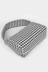 Houndstooth Knit Shoulder Bag