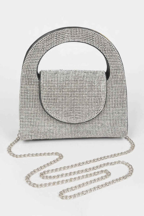Rhinestone Top Handle Bag