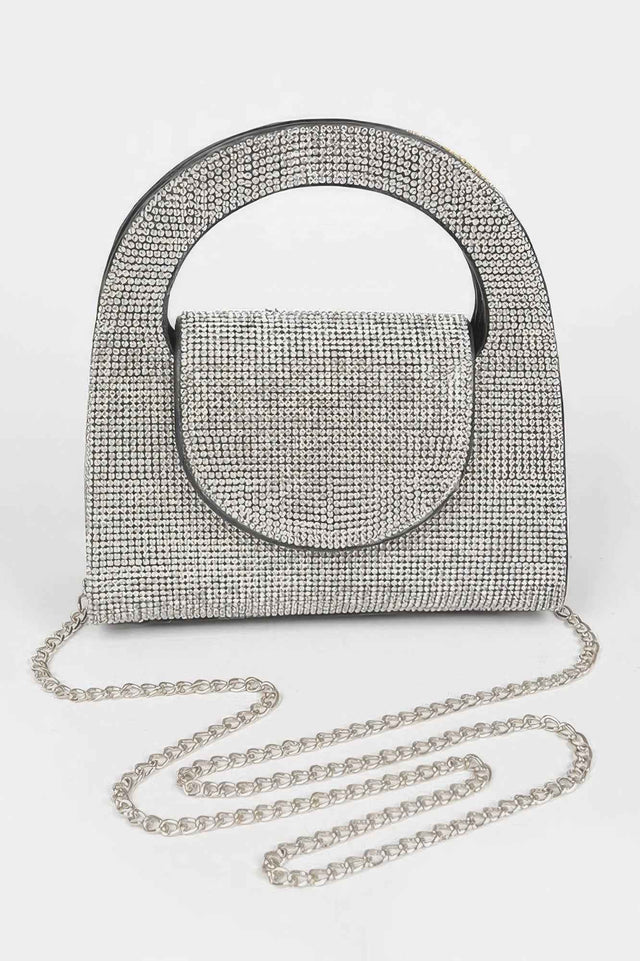 Rhinestone Top Handle Bag