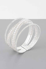 Multi Cross Jewel Cuff Bracelet