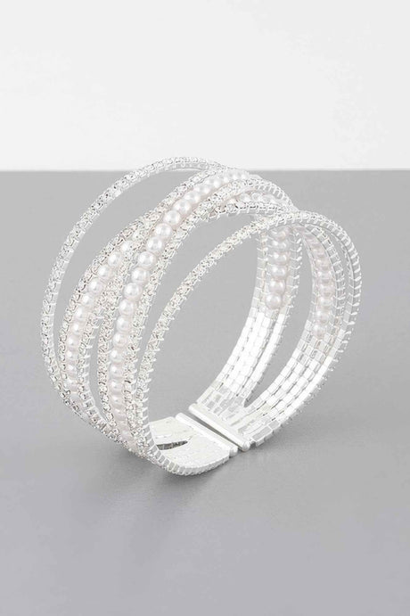 Multi Cross Jewel Cuff Bracelet