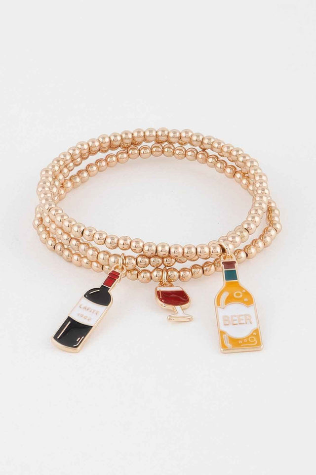 Beaded Alcohol Charm Bracelet