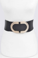 Rhinestone Buckle Stretch Belt