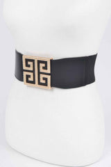 Faux Pearl Buckle Stretch Belt