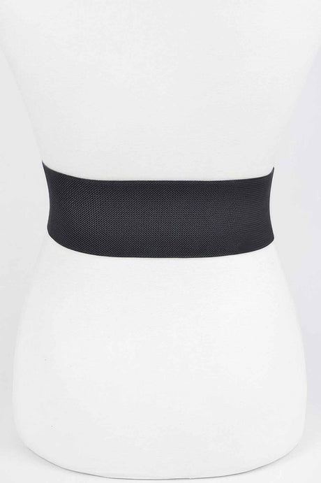 Big Metal Buckle Stretch Belt