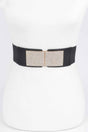 Rhinestone Metal Buckle Stretch Belt