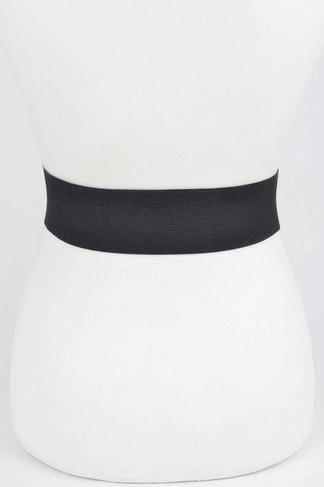 Rhinestone Metal Buckle Stretch Belt
