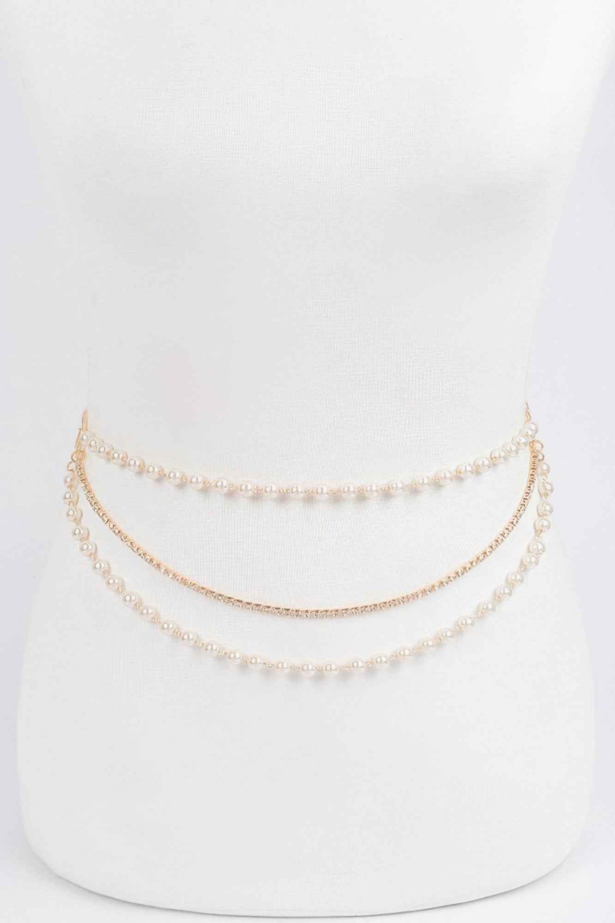 Pearl Layered Chain Belt
