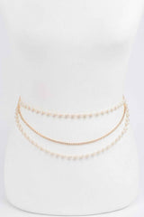 Pearl Layered Chain Belt