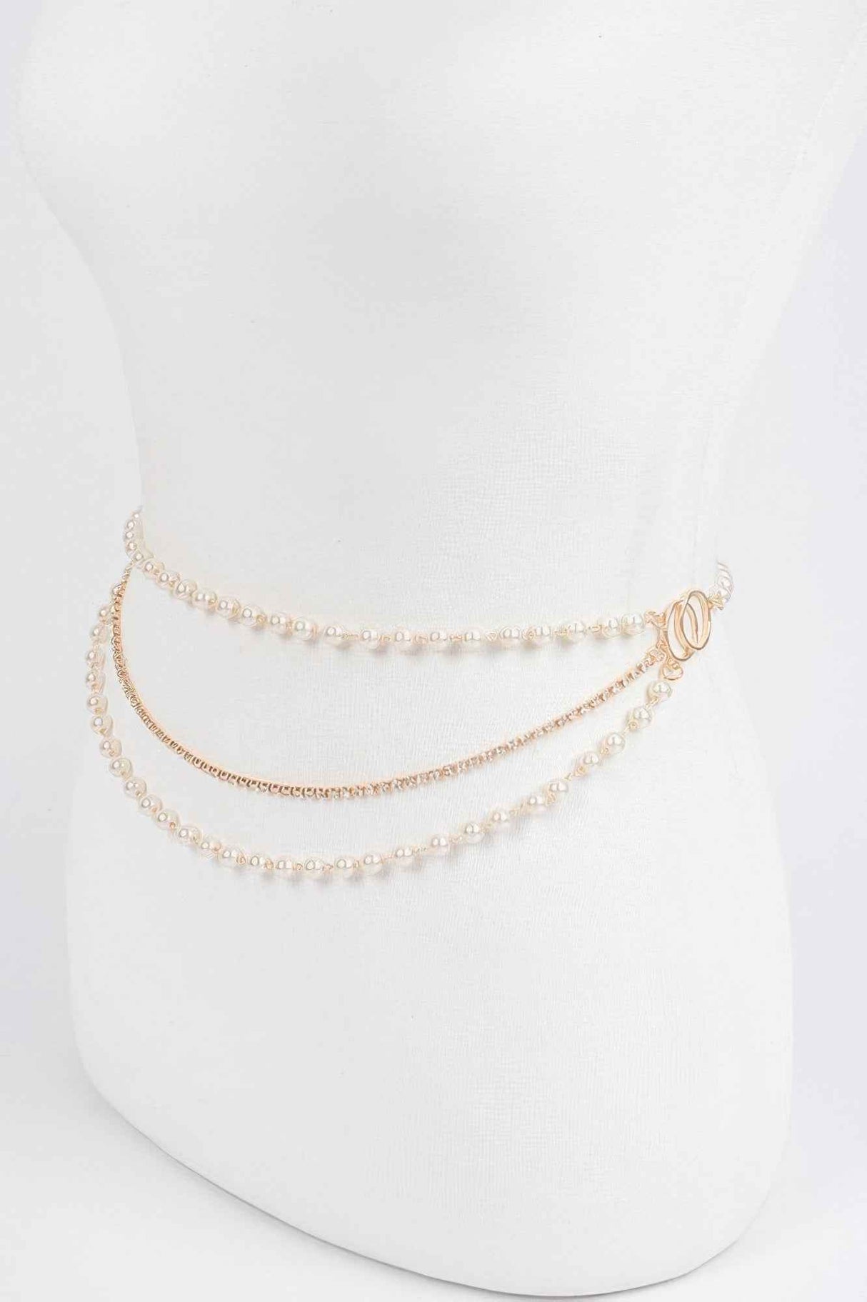 Pearl Layered Chain Belt