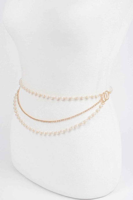 Pearl Layered Chain Belt