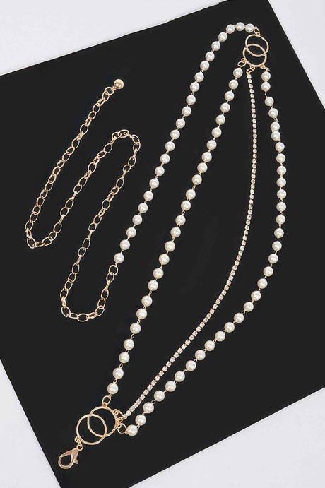 Pearl Layered Chain Belt