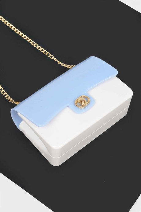 Two Toned Gold Metal Clutch