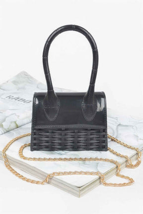 Weaved Top Handle Clutch