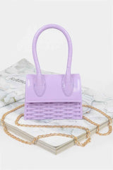 Weaved Top Handle Clutch