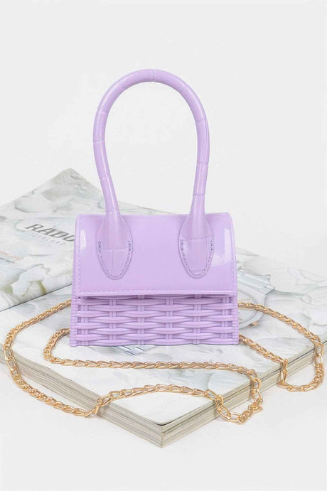 Weaved Top Handle Clutch