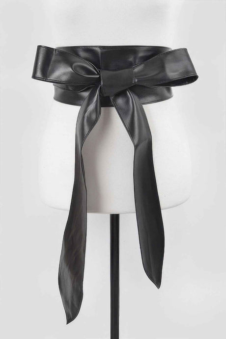 Faux Leather Kimono Belt