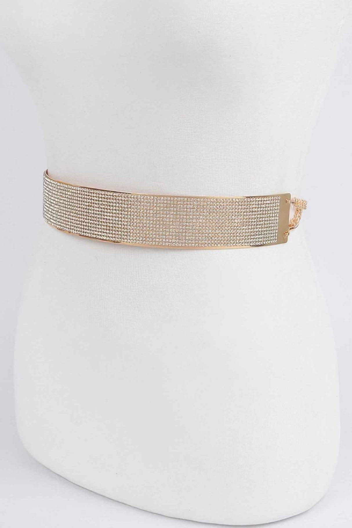 Rhinestone Metal Waist Belt