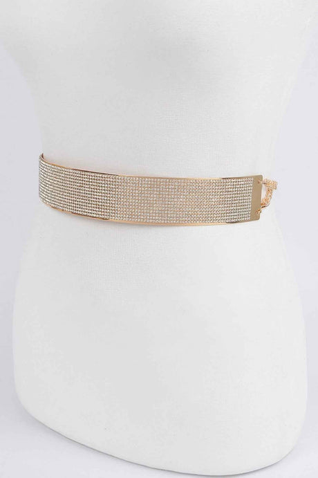 Rhinestone Metal Waist Belt