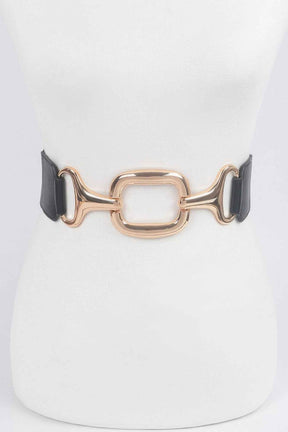 Metal Buckle Stretch Waist Belt