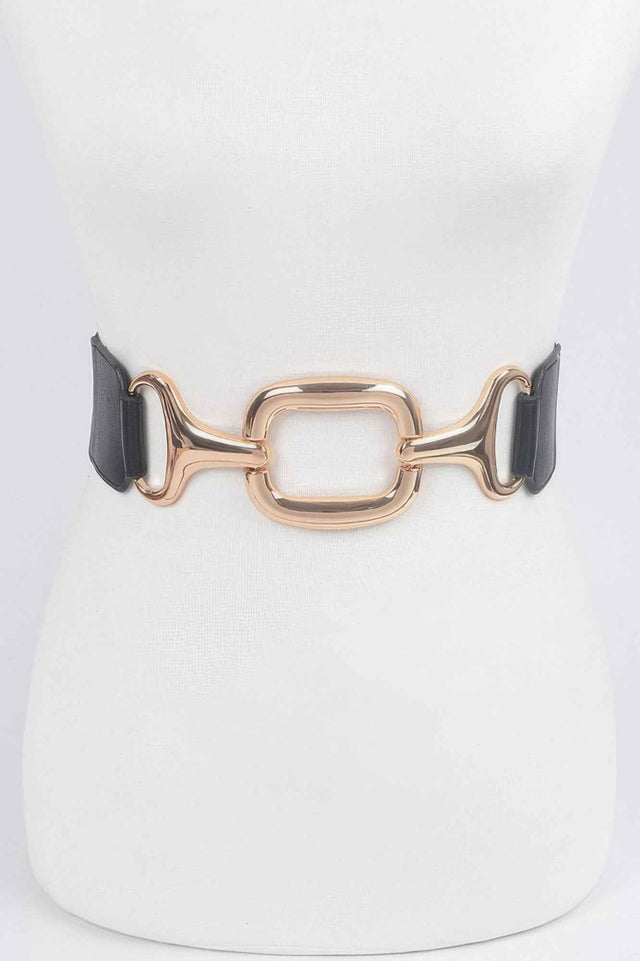 Metal Buckle Stretch Waist Belt