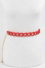 Vivid Color Chain Belt