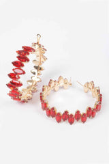 Rhinestone Hoop Earring