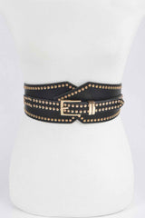 Studded Wide Stretch Belt