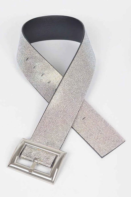 Square Metal Rhinestone Belt