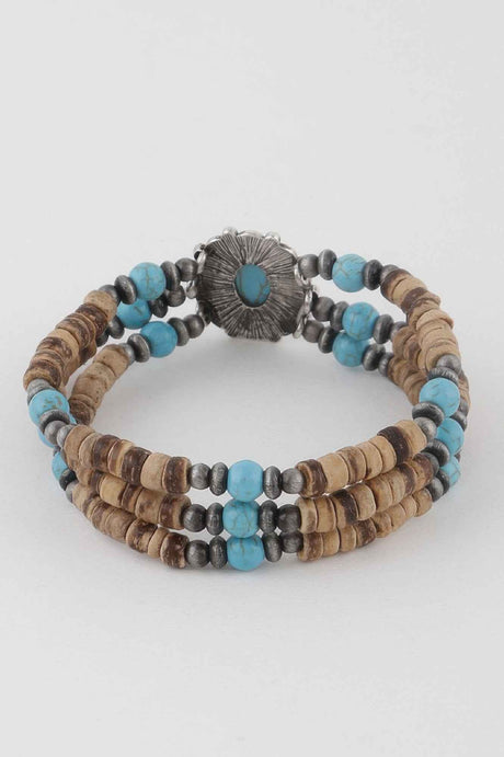 Beaded Vintage Stone Bracelet