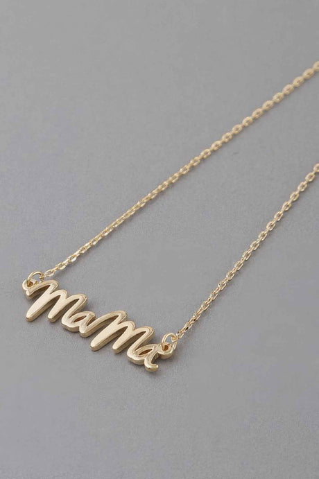 Mama Script Necklace