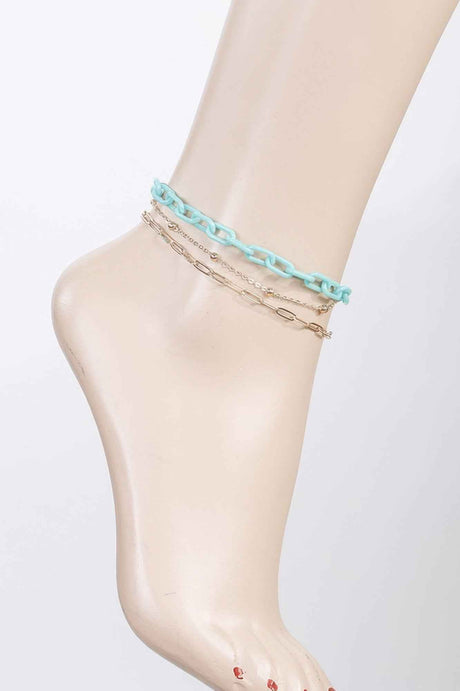 Multi Link Chain Anklet