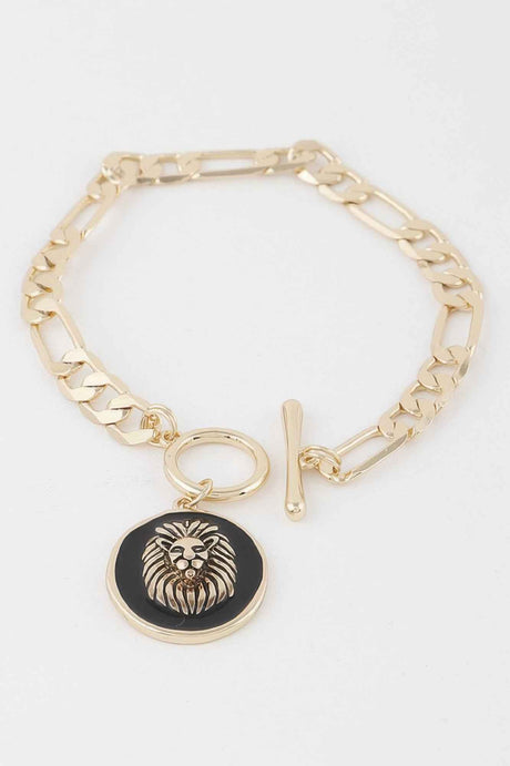 Lion Emblem Toggle Bracelet