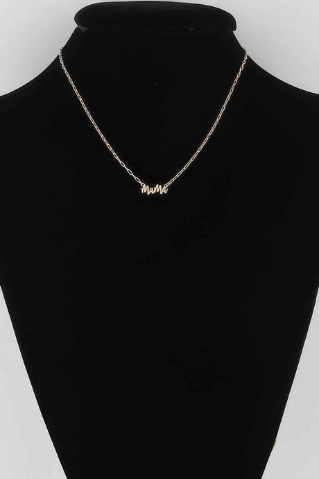 Mama Script Necklace