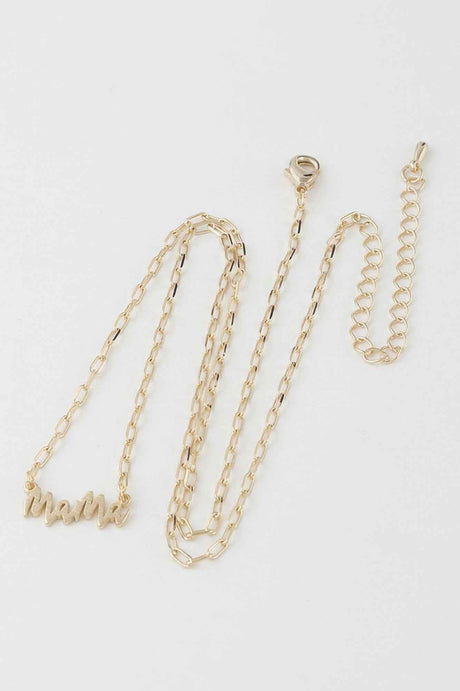 Mama Script Necklace