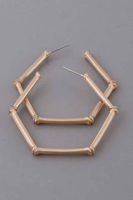Hexagon Hoop Earrings