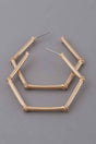 Hexagon Hoop Earrings