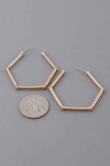 Hexagon Hoop Earrings