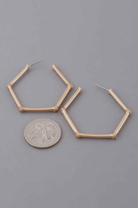 Hexagon Hoop Earrings