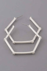 Hexagon Hoop Earrings