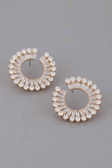Jeweled Round Stud Earrings