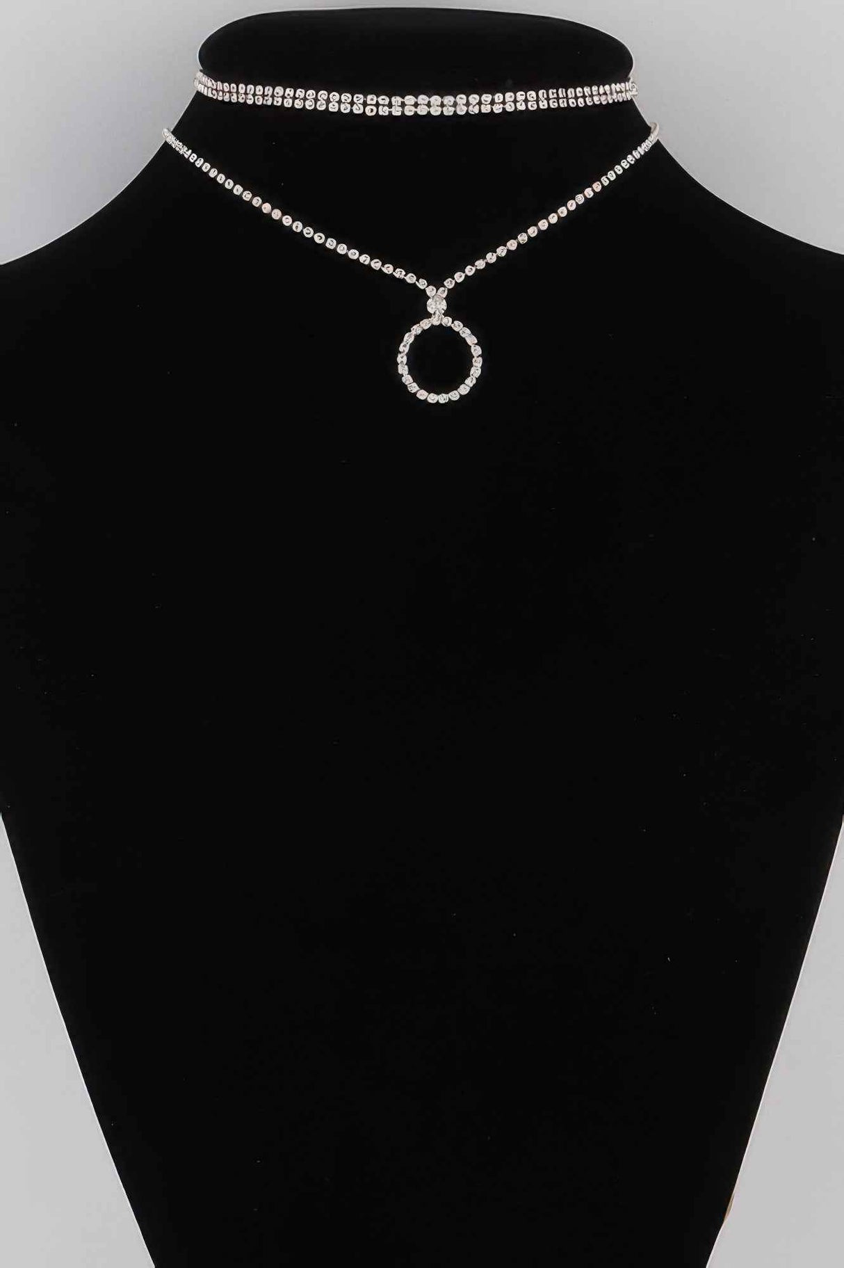 Jeweled Circle Choker Necklace