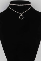 Jeweled Circle Choker Necklace