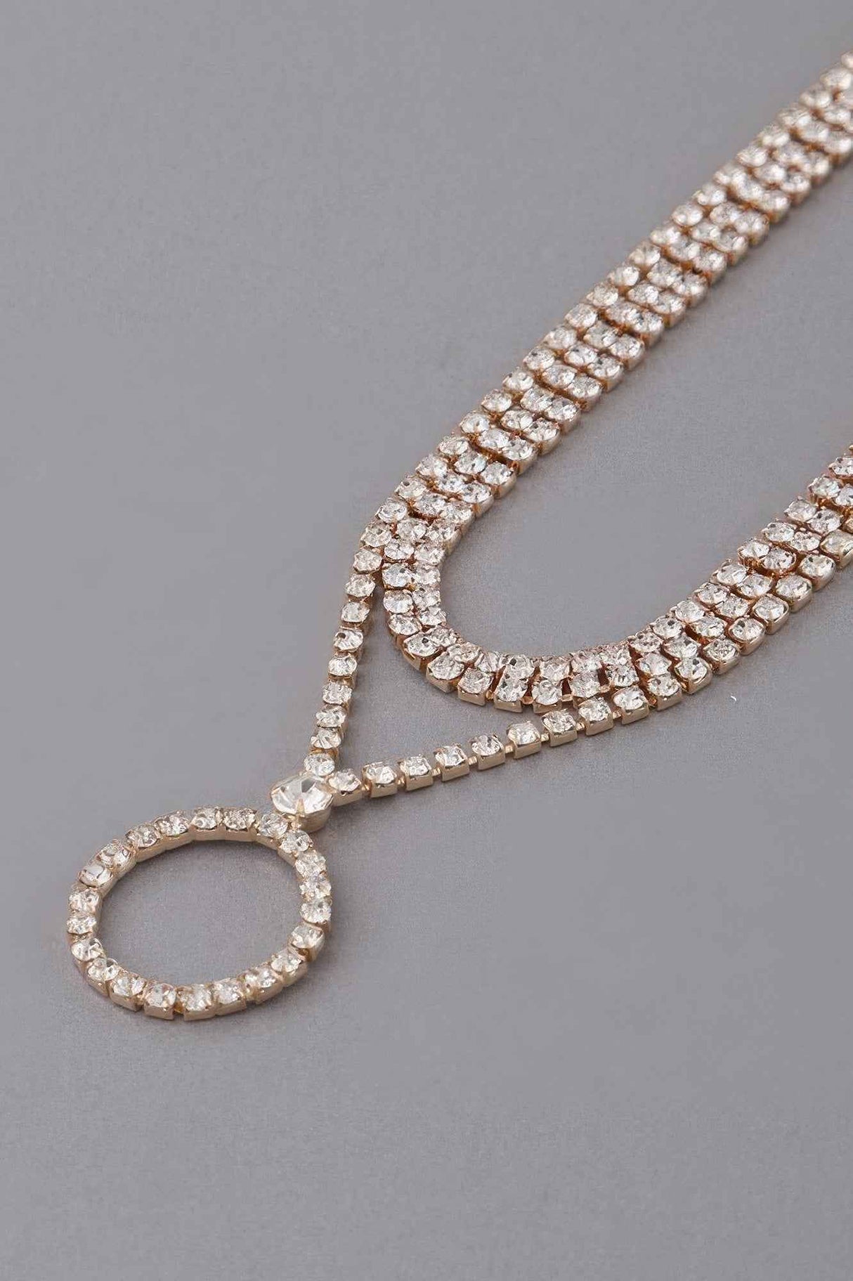 Jeweled Circle Choker Necklace