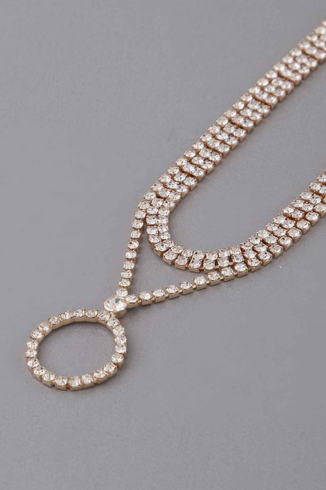 Jeweled Circle Choker Necklace