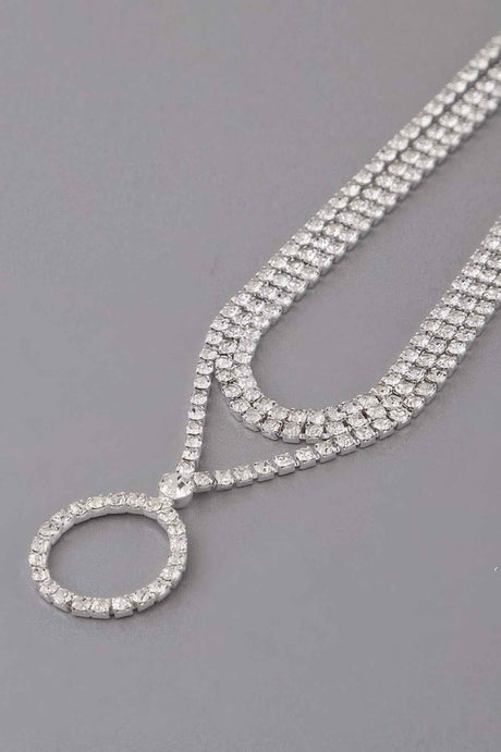 Jeweled Circle Choker Necklace