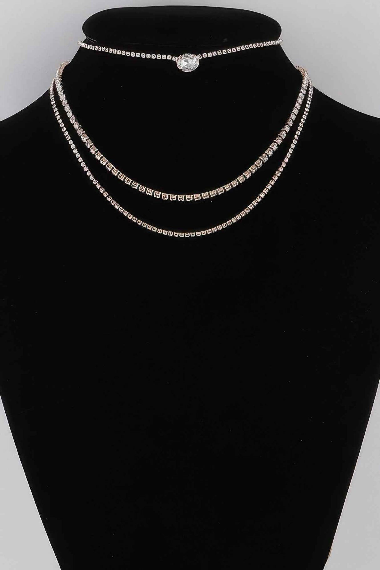 Multi Rhinestone Necklace