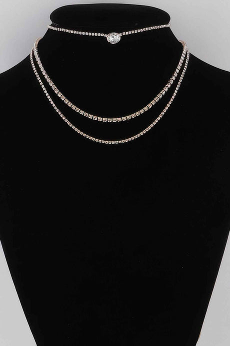 Multi Rhinestone Necklace