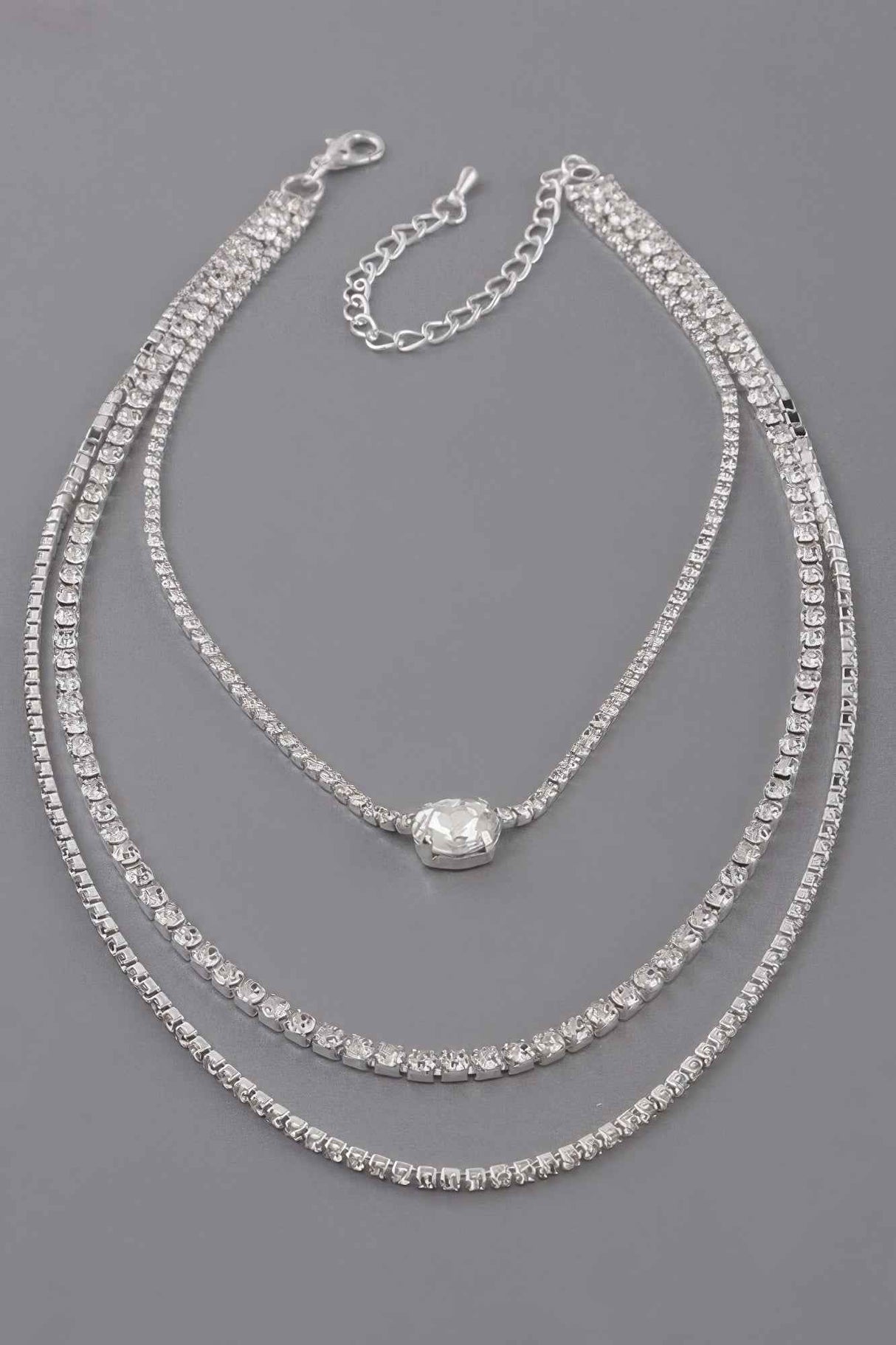 Multi Rhinestone Necklace